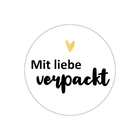 Sticker "Mit Liebe verpackt"