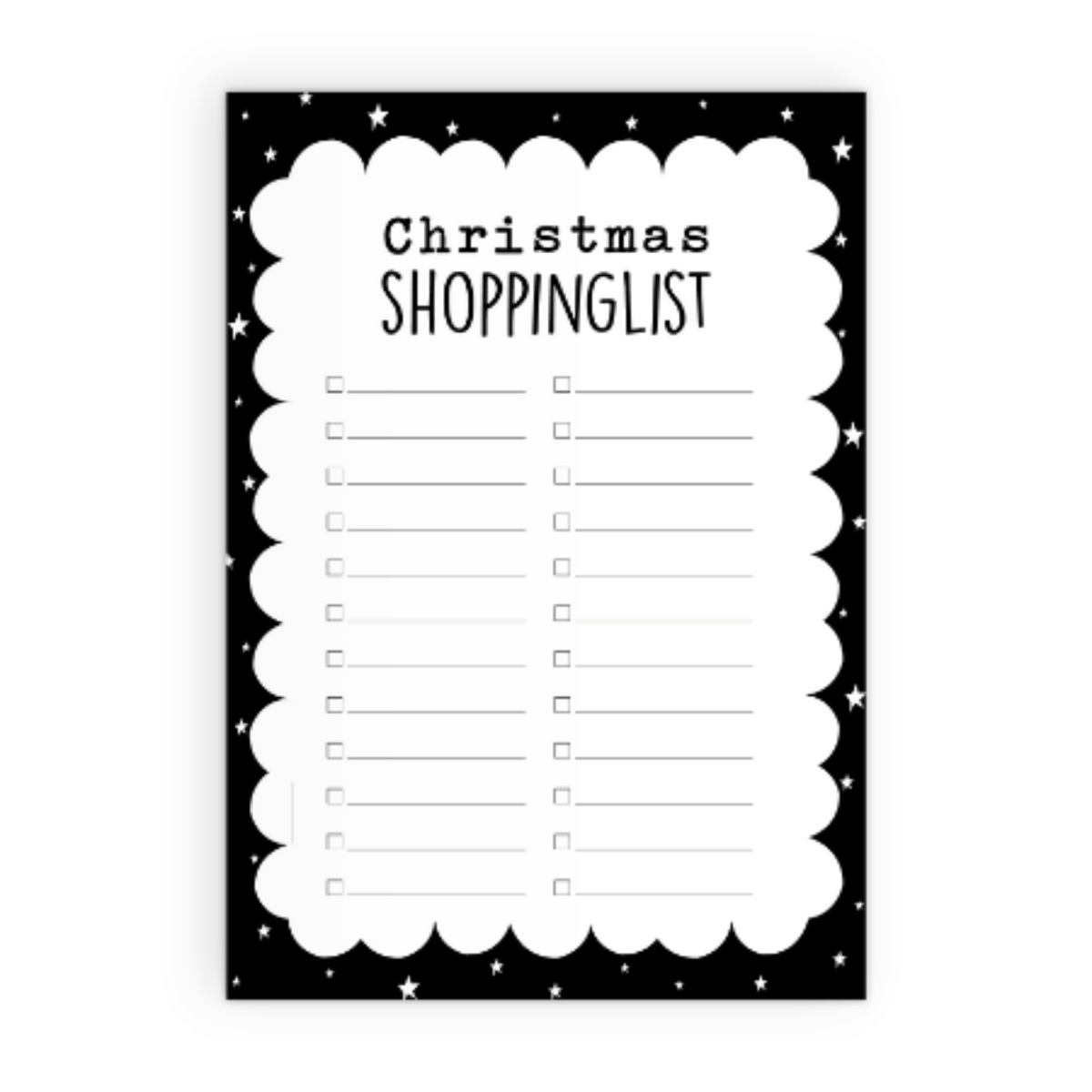 Notizblock "Christmas Shopping List"